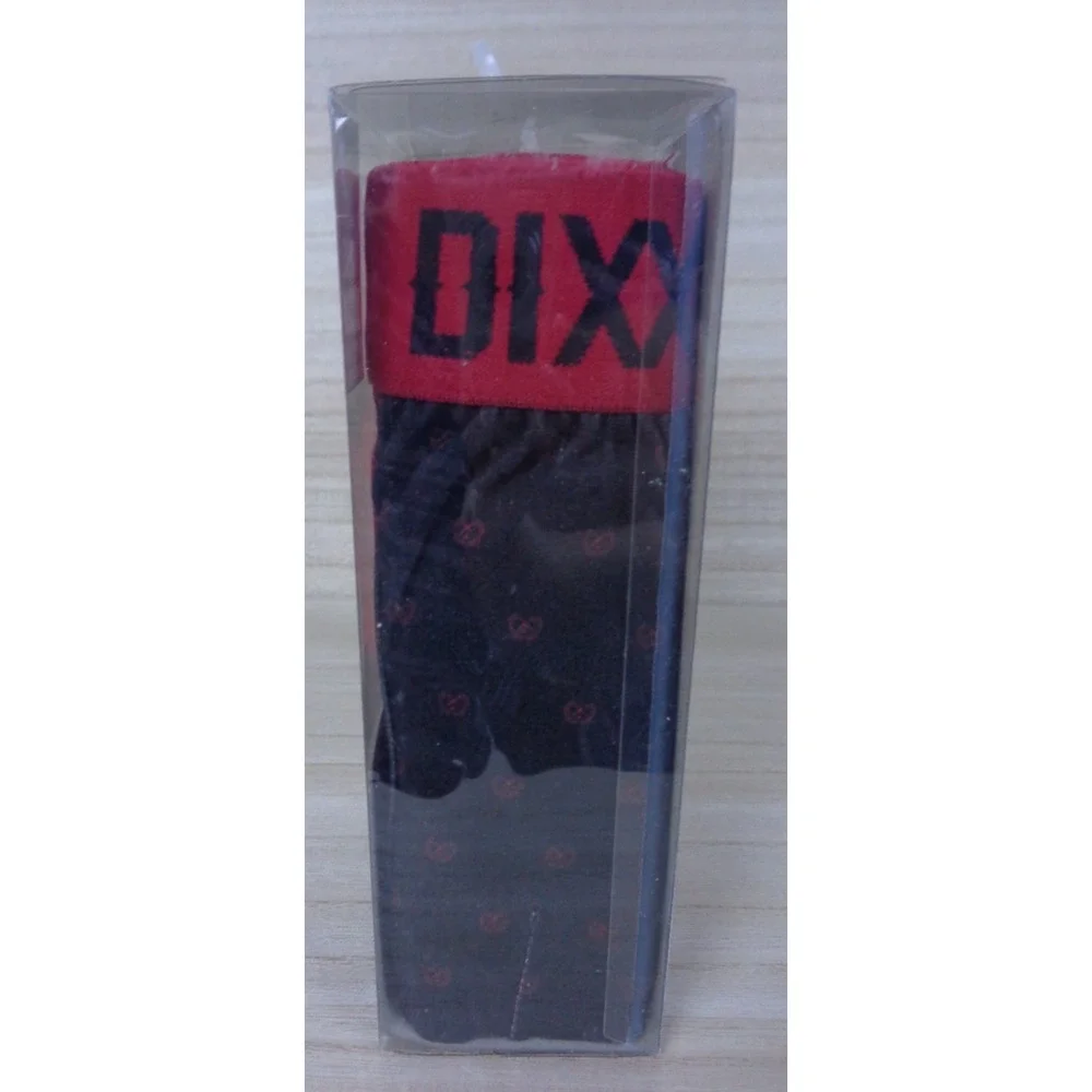 Dixxon Boxer Briefs Premium 2‎ Pack Mens Size Medium Red Solid/Black Pattern